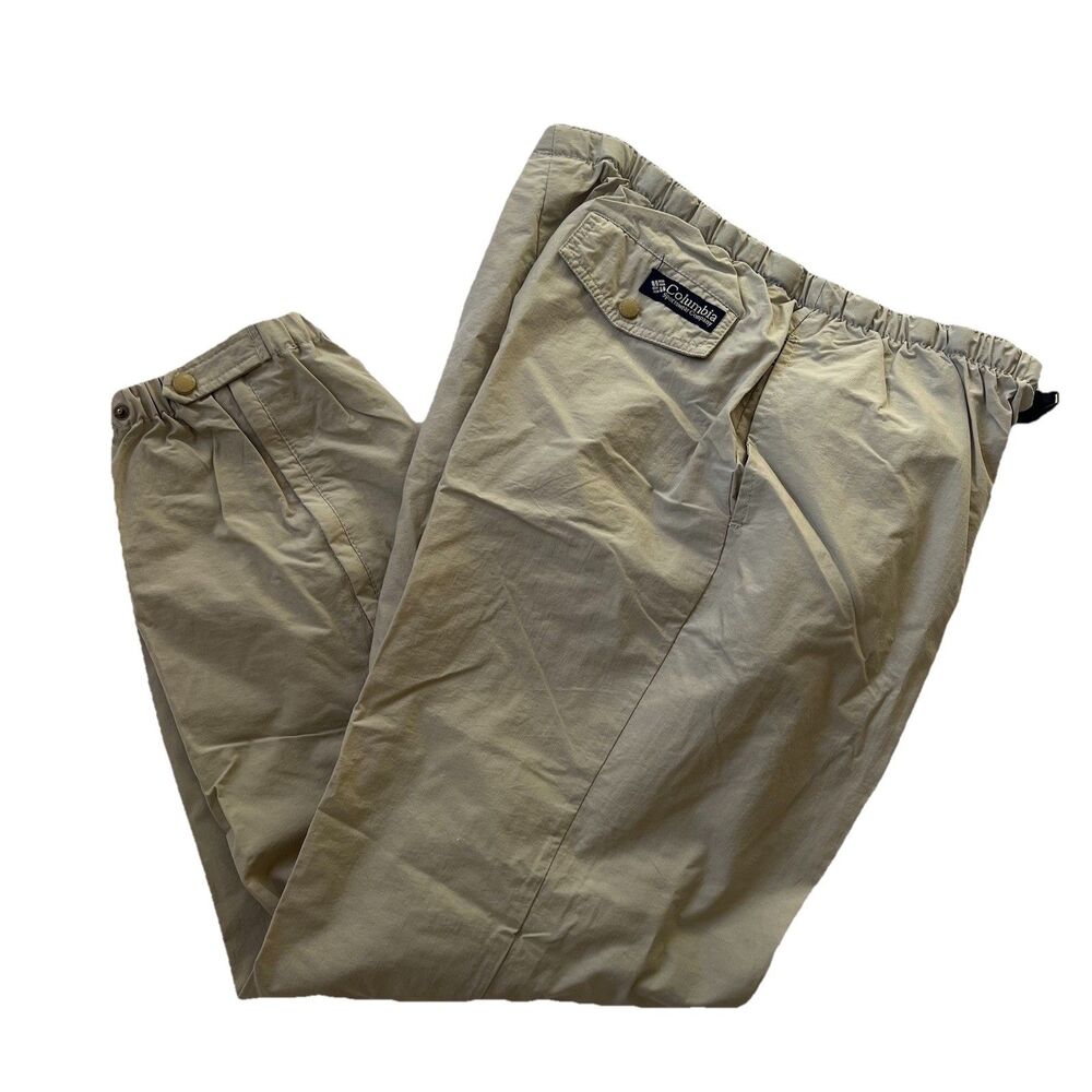 Vintage Columbia Pants Jogger Women LL  Large/ XL Zip Hems Hiking Outdoor NWOT